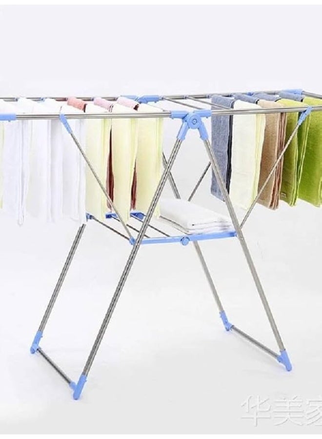 Stainless steel clothes dryer - strong and durable, rust-resistant - folds easily for storage - practical design for home and balcony - Image 3