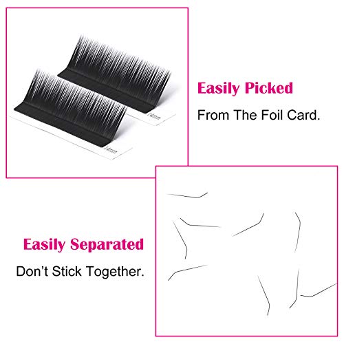 FADLASH Eyelash Extensions L Curl 0.10 Mix Tray 8-14mm Classic Lash Extensions Individual Lashes Silk Eyelash Extension Supplies (0.10-L, 8-14mm Mixed) - Image 5