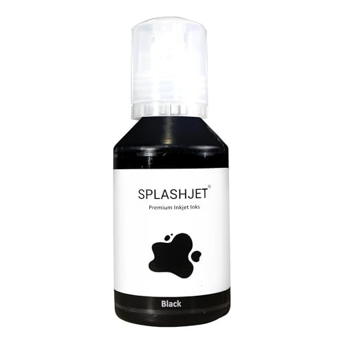 Splashjet 008 Compatible Pigment Ink for Epson L15150, L15160, L6460, L6550, L6570, L6580, M15140, M15180 Printer - Ink Bottle for Epson 008 Ink Code - (120gm x 1 Black) Ink Bottle - 501807 - Image 2