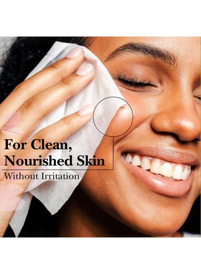 Mivida Hypoallergenic Makeup Remover Wipes | Daily Cleansing Facial Towelettes with Vitamin E For Sensitive Skin | 50 Count Fragrance-Free, Alcohol-Free Face Wipes - Image 2