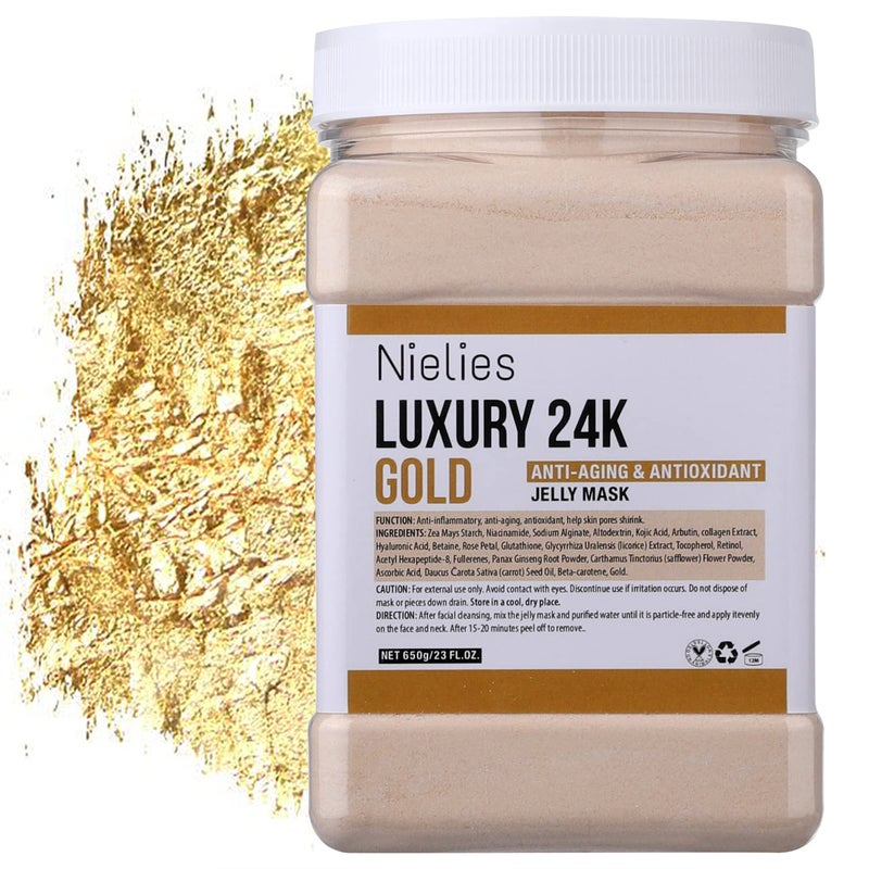 Nielies Jelly Mask for Facial Professional- Peel off Hydro Face Mask Powder for Hydrating & Cleaning - 23 Fl oz (24k) - Image 2