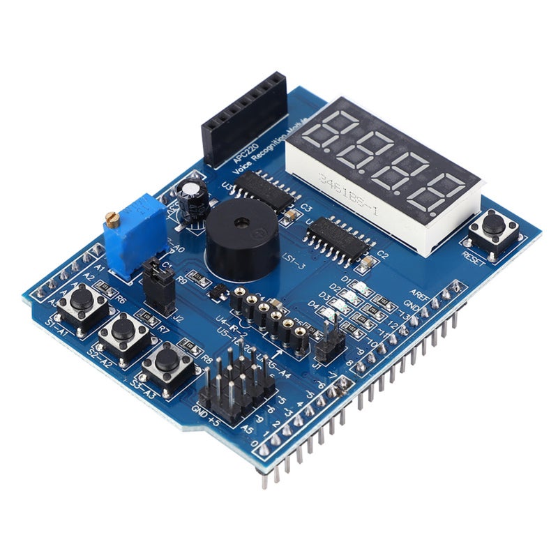 Multifunctional Expansion Board: 4-Way LED Indicator Temperature Sensor Analog Input - Seamless Mainstream Controller Connection Basic Learning Kit for Interactive Development Experimenters - Image 3