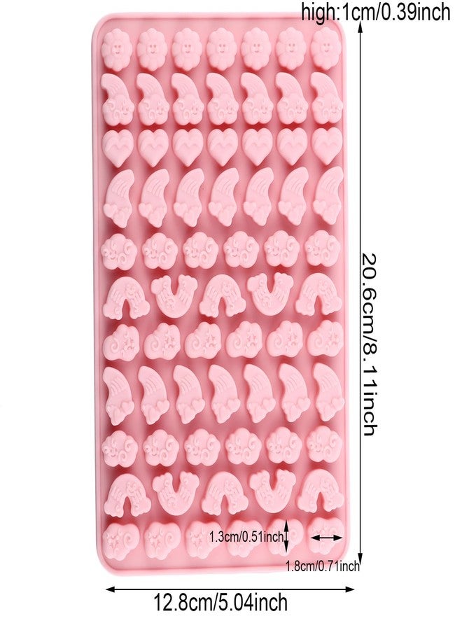 YIMINGMOLD قالب سيليكون YIMINGMOLD قطعة واحدة على شكل سحابة وشمس وقوس قزح، قالب حلوى جيلاتينية بألوان قوس قزح. - Image 2