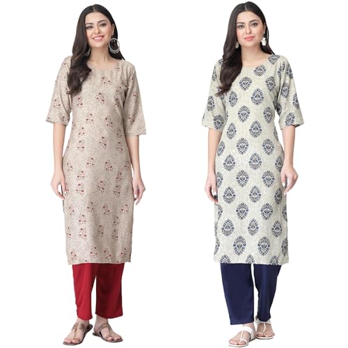 Tee Projekt Versatile Crepe Kurti & Pant Set for Women Printed Kurta Set - Image 1