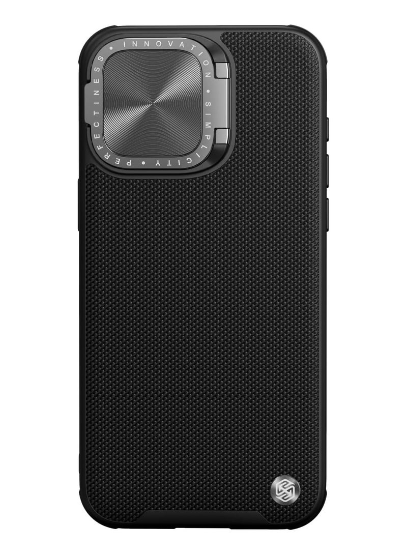 Nillkin Megnetic Series Case With Hard Back Cover And Texured Camera Cover Luxury Design Fits Apple Iphone 15 Pro - Black - Image 1