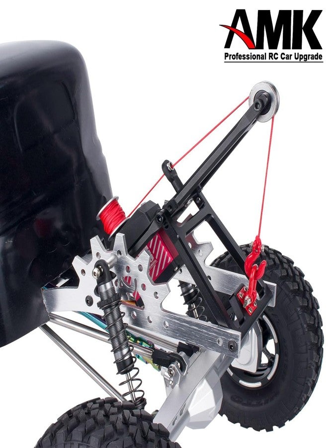 AMK Tow Truck Accessory Kit for 1/10 RC Crawler Chassis, Includes Crane Arm and Winch, Compatible with SCX10 TRX4 Capra LCG Chassis Upgrades - Image 2