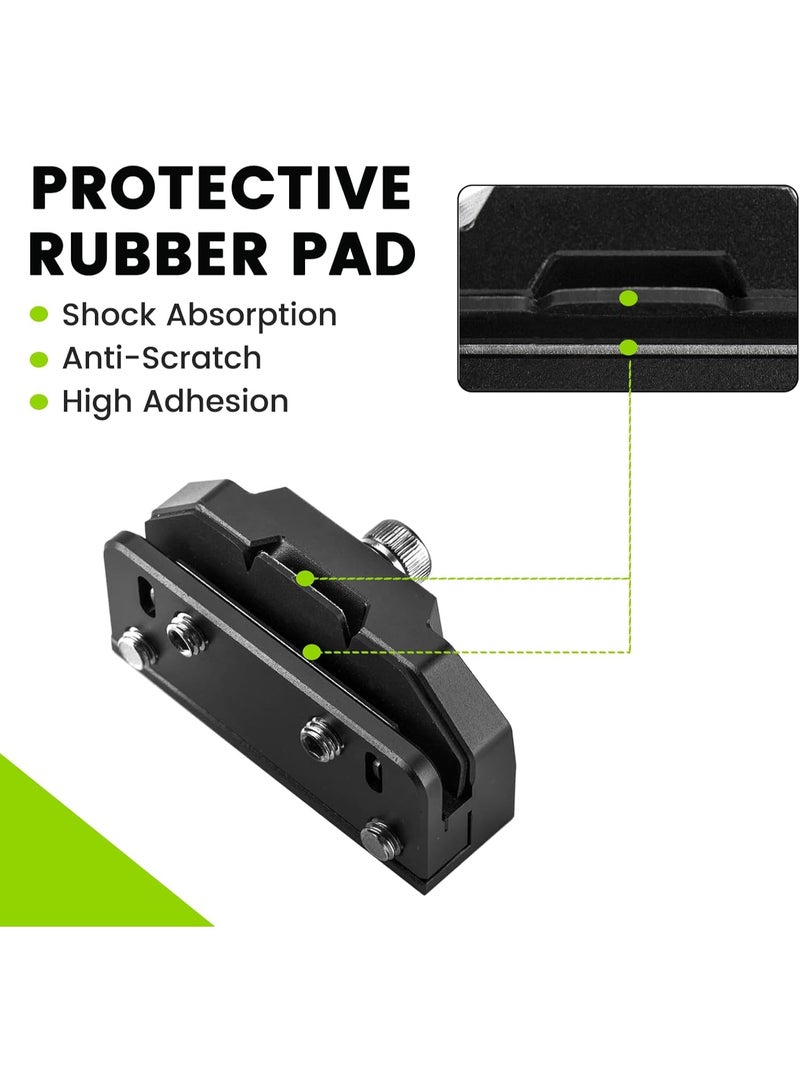 Ditch Light Brackets Hood Mount - 2PCS Universal LED Light Bar Mounting Brackets Hood Hinge Pillar Pod Fog Light Brackets Clamp M6 for Car Truck Off-Road Accessories No Drilling CNC Aluminum Black - Image 2