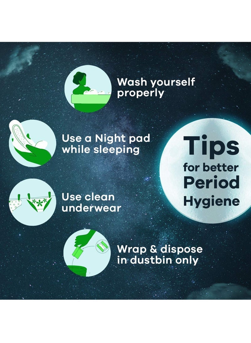 وسبير Whisper Bindazz Nights SANITARY PADS ، 16 XXL + PADS ، تسرب يصل إلى 0٪ طوال الليل ، لتدفق كثيف ، ظهر أطول وأوسع بنسبة 60٪ ، أجنحة ناعمة وسادة مريحة ، غلاف يمكن التخلص منه - Image 4