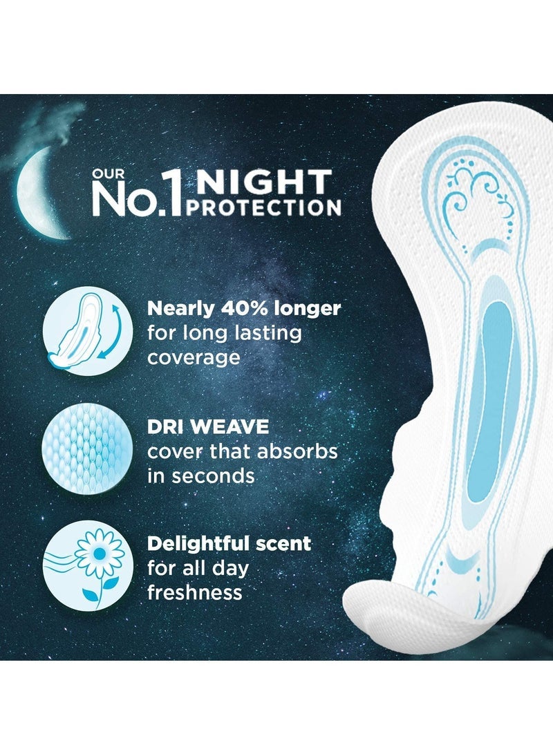 وسبير Whisper Bindazz Nights SANITARY PADS ، 16 XXL + PADS ، تسرب يصل إلى 0٪ طوال الليل ، لتدفق كثيف ، ظهر أطول وأوسع بنسبة 60٪ ، أجنحة ناعمة وسادة مريحة ، غلاف يمكن التخلص منه - Image 3