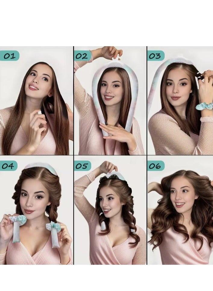Generic Satin Heatless Curling Set - Hair Rollers for Heatless Curls | Heatless Hair Curlers & Hot Rollers | Hair Curlers to Sleep in | Heatless Curling Rod Headband | Heatless Curler - Image 2