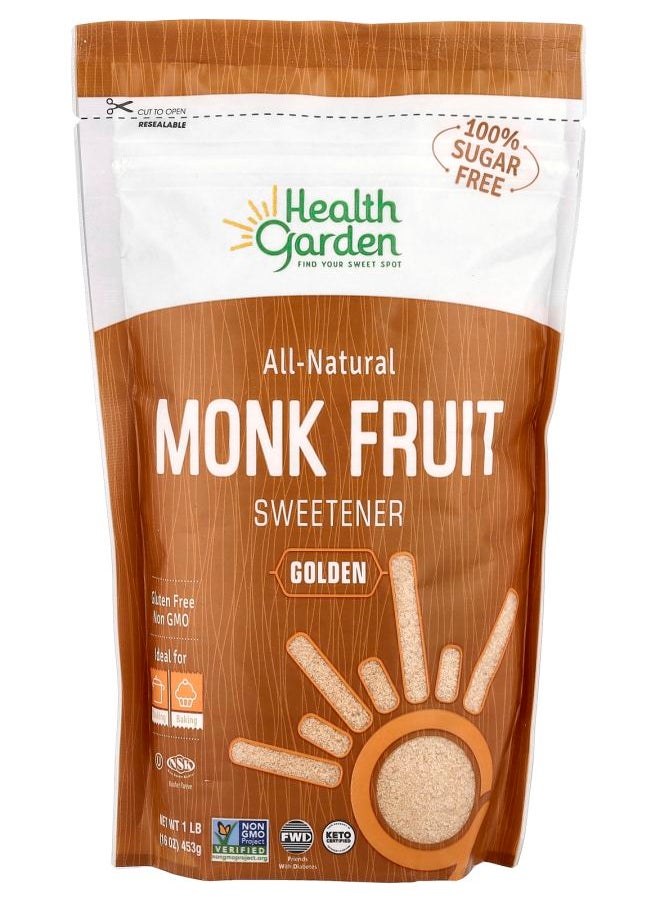 Health Garden - All-Natural Monk Fruit Sweetener Golden 16 oz (453 g) - Image 1