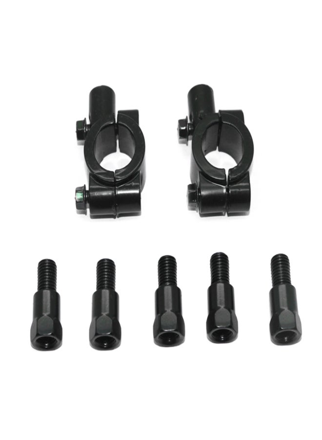 مجموعة مرايا الرؤية الخلفية للدراجات النارية مع مشبك تثبيت على المقود، مناسبة لجميع أنواع الدراجات النارية - Image 2