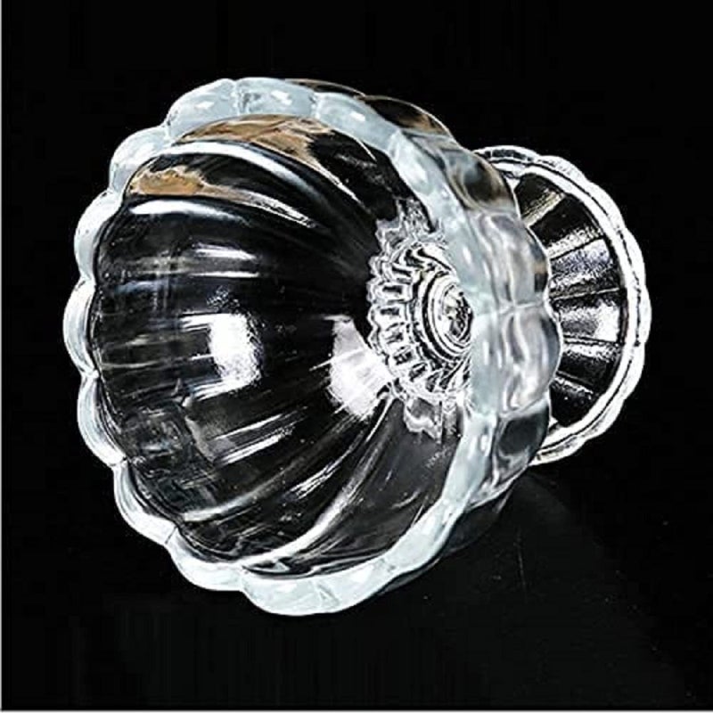 ROSEFINCH ROSEFINCH 120ml Small Cute Round Shaped Crystal Clear Cut Glass Ice Cream CupsBowls Perfect for Dessert Ice Cream Fruit Salad and Cocktail Cup Set Pack of 6 pcs  - Image 3