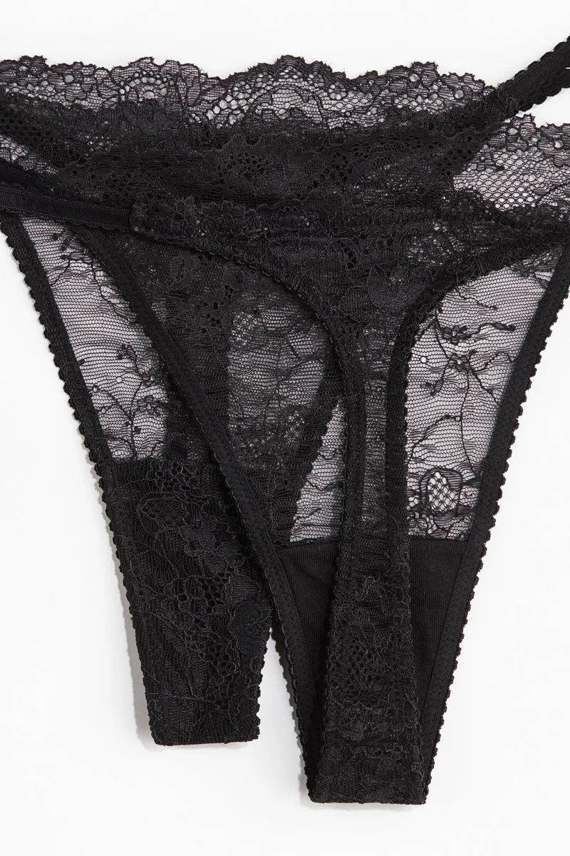 H&M 2-pack lace tanga thong briefs