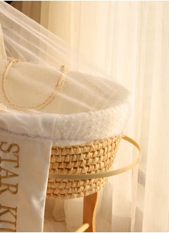 StarKids Baby cradle, Moses basket, white, with rocking stand  - Image 2