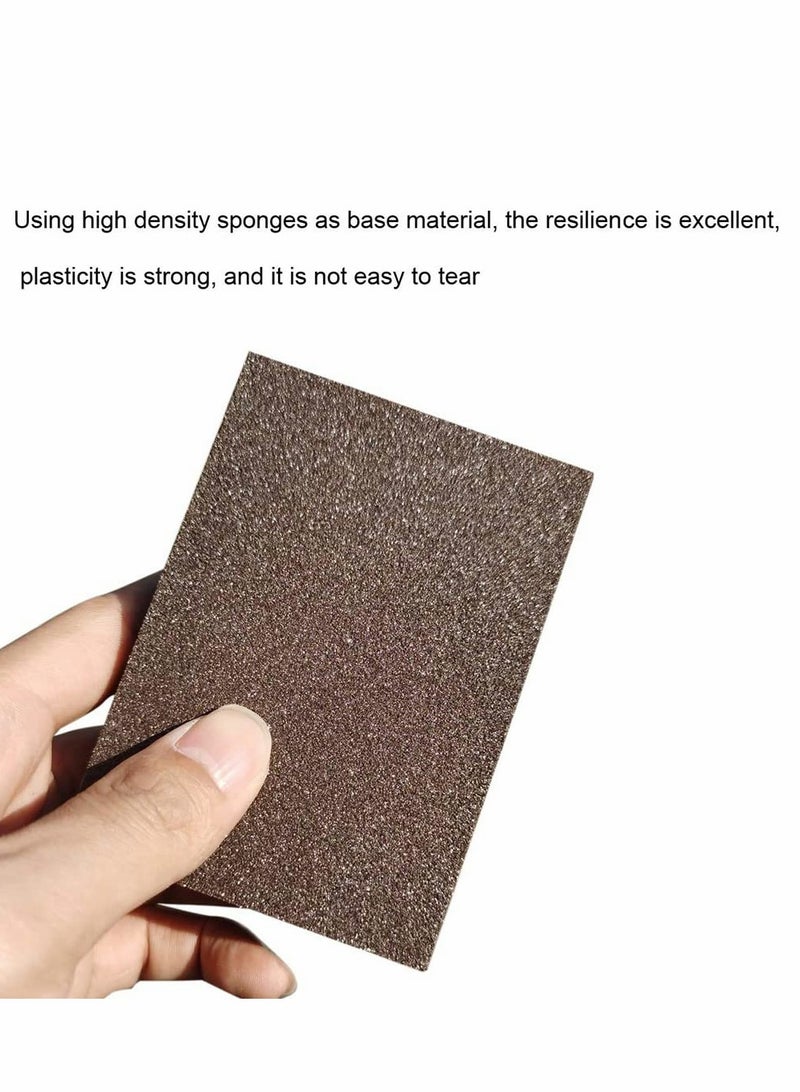 Zikra 10 Pack 100 Grit Sanding Sponge, Washable and Reusable Sanding Blocks Great for Pot Brush Pan Brush Sponge Brush Glasses Sanding Wood Sanding Metal Sanding (100 Grit-10 Pack) - Image 3