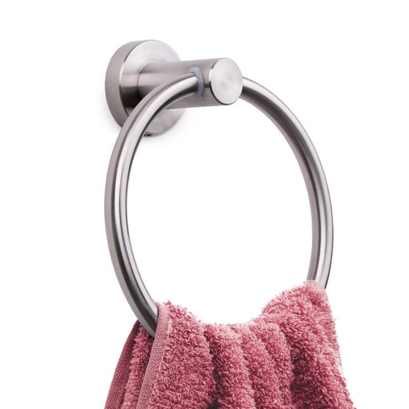Marmolux Acc Brushed Towel Ring for Bathroom - Hand Towel Holder for Bathroom Wall - SUS304 Stainless Steel Bathroom Towel Rack Hardware Set. - Image 1