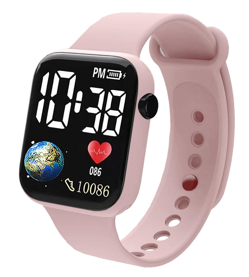 Matrix Kids Edition Digital LED Wrist Watch (Pink) - Image 1