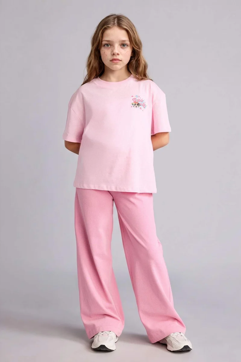 ديفاكتو PowerPuff Girl Crew Neck Oversize T-Shirt