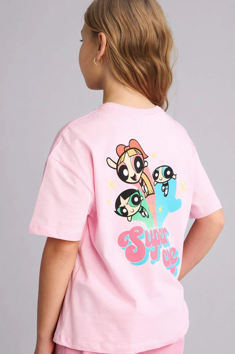 ديفاكتو PowerPuff Girl Crew Neck Oversize T-Shirt