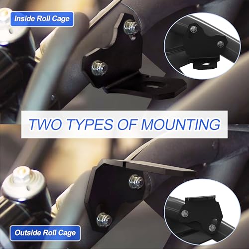 WEST ORGIN X3 Adjustable Whip Light Flag Mount Bracket UTV Rear Pillar Flag Antenna Mounting Bracket for LED Whip Light Compatible with 2017-2022 Can Am Maverick X3/X3 Max Turbo DS RS RR Whip Holder - 2PCS - Image 5