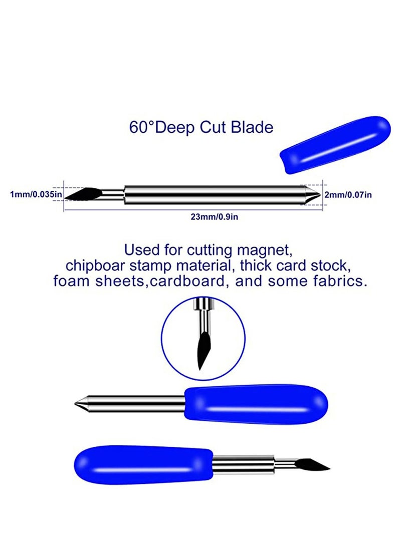 SYOSI Sharp & Smooth Blade, Cutting Blades for Cricut Explore Air/Air 2/ Maker, 60 Degree Deep Cut Vinyl Fabric Replacement Blades for Cricut Maker Machines, Accessory Replacement Blades for Cricut - Image 3