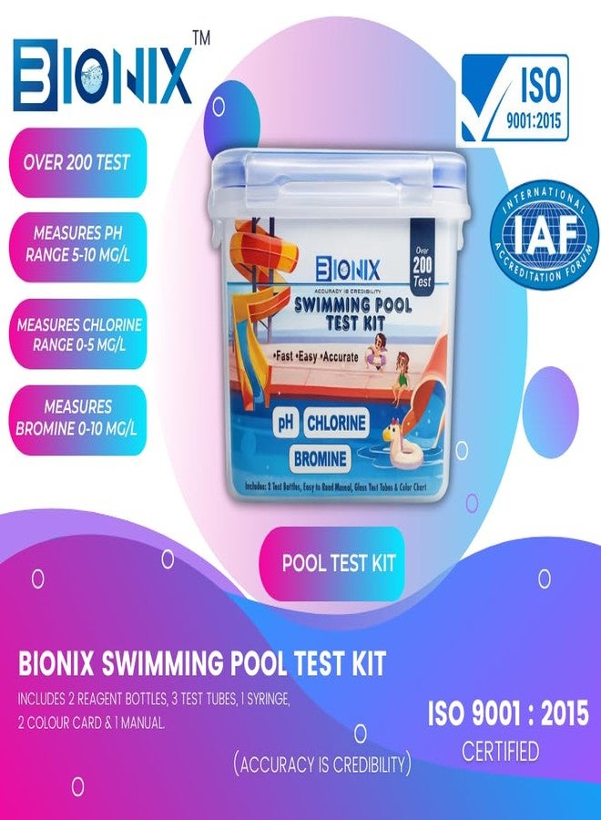 BIONIX Swimming Pool Test Kit | Ph and Chlorine Pool Test Kit (200 Test). - Image 2