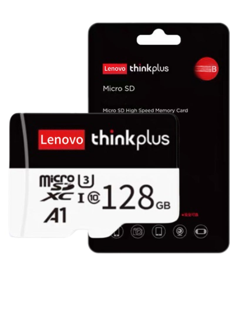Lenovo thinkplus 128GB U3 A1 High-Speed Micro SD Card, Universal Memory Card for Mobile Phones, Cameras and Dash Cams 128 GB - Image 1