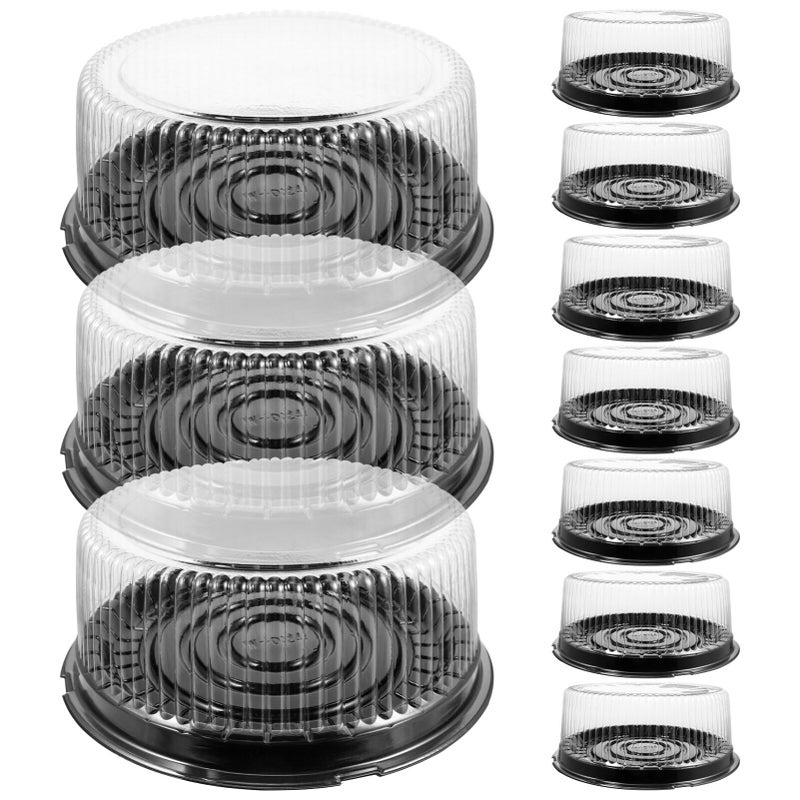SHINEOFI Clear Cake Carrier Box 10 Inch Plastic Cake Container with Lid Portable Food Storage Box for Baking Parties and Display Food Transport - Image 2