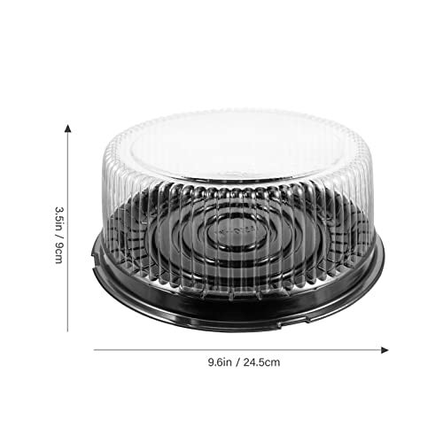 SHINEOFI Clear Cake Carrier Box 10 Inch Plastic Cake Container with Lid Portable Food Storage Box for Baking Parties and Display Food Transport - Image 3