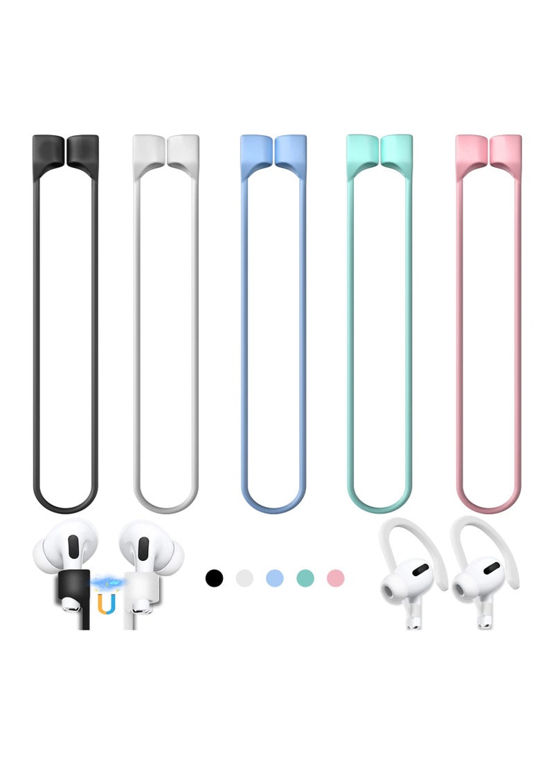 Generic 5 Pack Magnetic EarPods Straps Anti-Lost Durable Silicone Sports Lanyard for AirPods 1 2 Pro 3 Pro 2  - Image 1