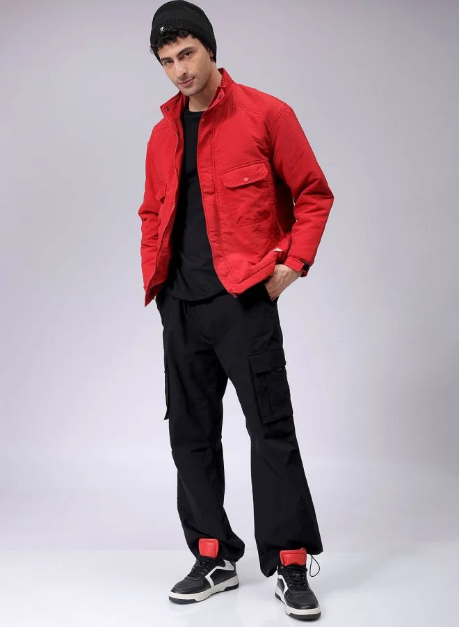The Indian Garage Co Men Slim Fit Solid Puffer Jackets