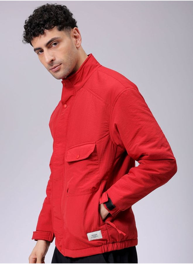 The Indian Garage Co Men Slim Fit Solid Puffer Jackets  - Image 3