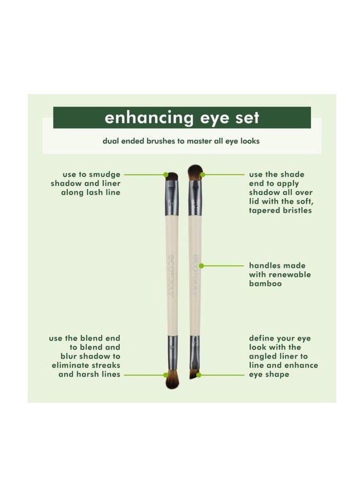 EcoTools Eye Enhancing Duo Makeup Brush Set - Image 3