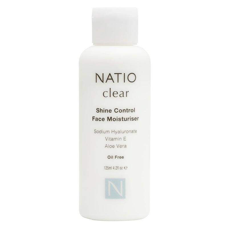 Natio Australia Clear Shine Control Face Moisturizer 422 oz Hydrating Face Cream Vitamin E Aloe Matte Face Lotion for Oily Acne Prone Skin