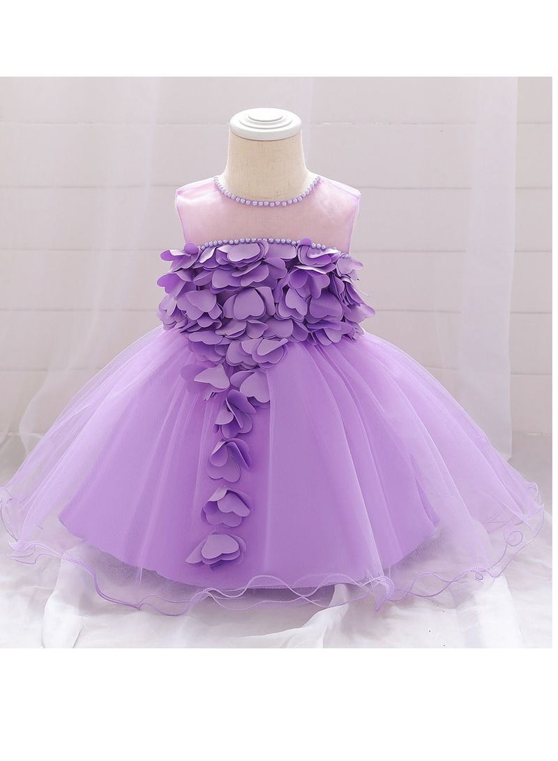 Loquat Fashionable Cute Girls Dresses Purple  - Image 1