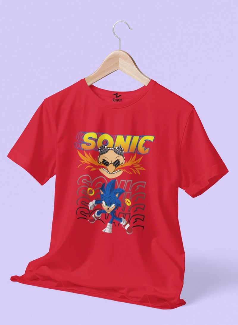 ZOOM SONIC ENERGY GRAPHIC DESIGN T-SHIRT