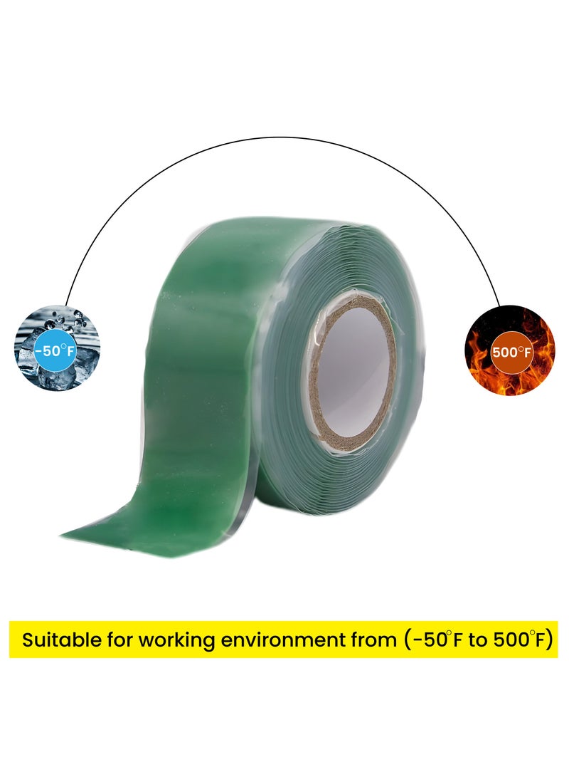 هاي-تيك شريط سيليكون HI-TECH - شريط سيليكون ذاتي الانصهار، مقاوم للماء ومقاوم للحرارة للعزل الكهربائي، والإصلاحات الطارئة، وتسريبات الرادياتير. - Image 4