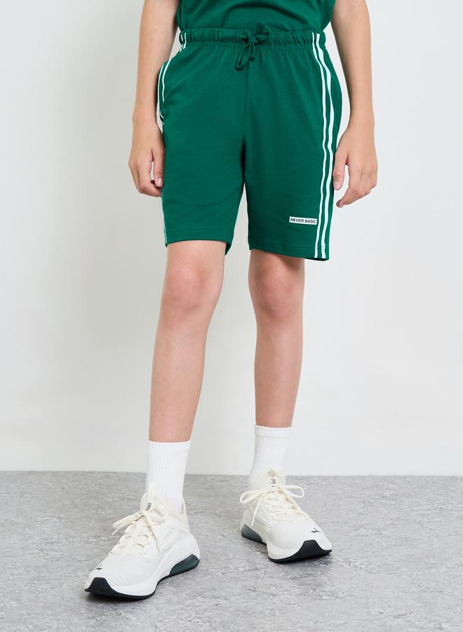 Styli Side Stripe Drop Shoulder Oversized T-Shirt and Drawstring Short Set - Image 5