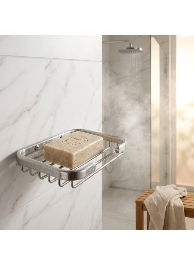 Ideal Standard Connect Rectangular Wall-Mounted Soap Basket, Chrome-Plated Metal, Chrome, 123 x 164 x 26 mm - Image 2