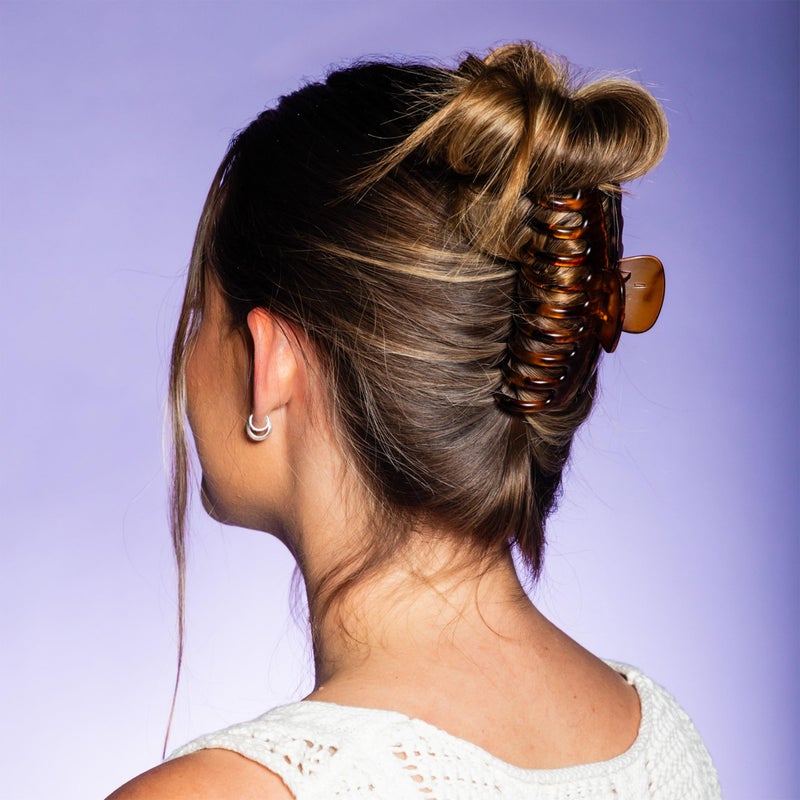 Gimme Beauty Thick Hair Claw Clips - Durable, No-Slip Design for Curly & Textured Hair - Made from Strong & Break-Resistant Recycled Plastic - Black & Tortoise - Image 5