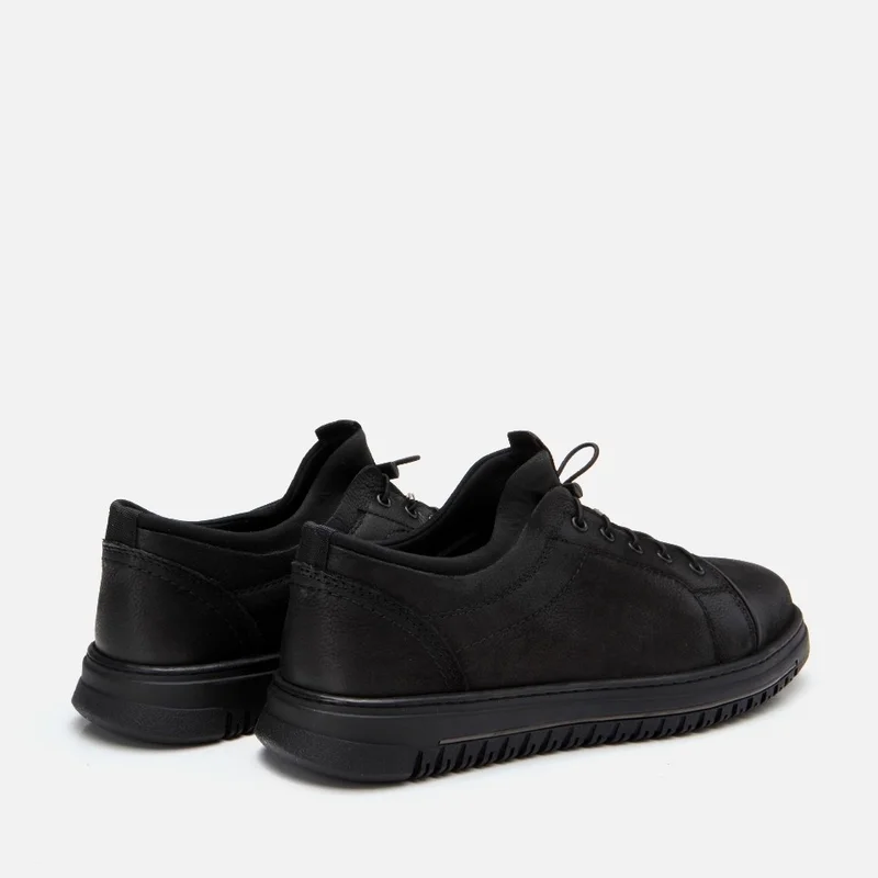 Hotiç 02AYH295700A100 GENUINE Leather Black Men's Casual Shoes