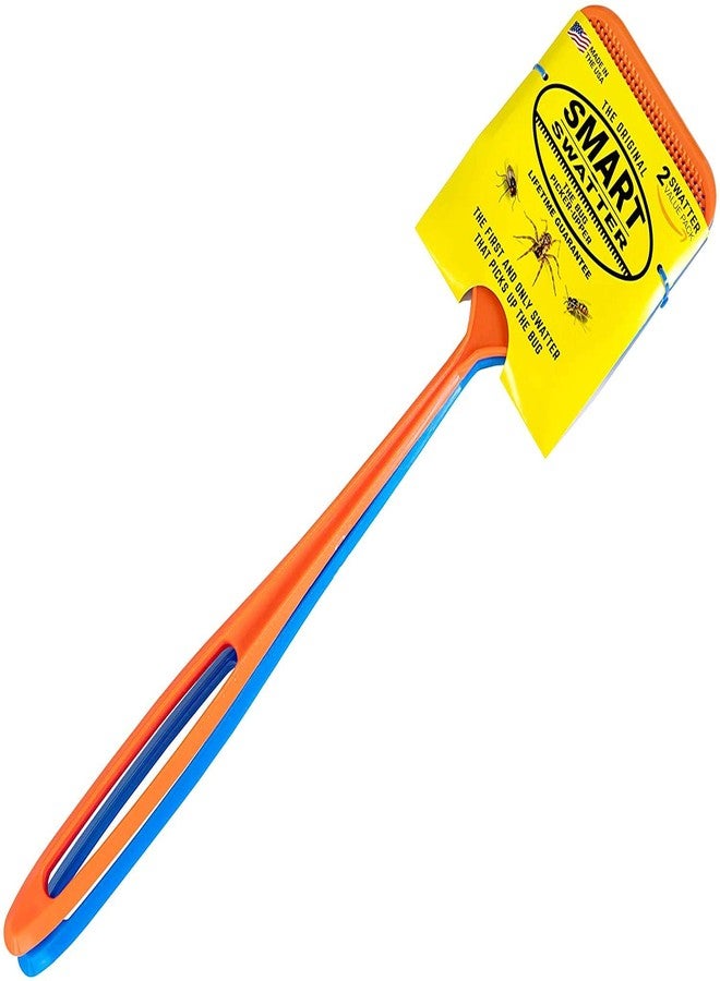 Smart Swatter Fly Swatters | Assorted Color 2 Pack | Picks UP The Bug w/ 904 Spikes | Patented & Made in The USA | Insects, Bugs and Fly Killer - Image 1