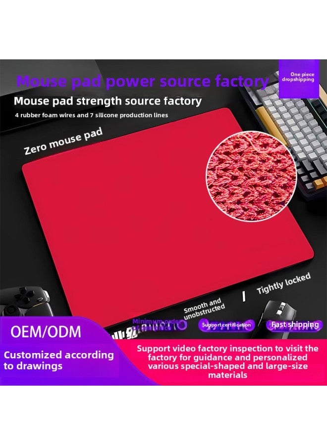 Zero Class Mouse Pad Large E-sports Solid Color Fps E-sports Game Special Lock Edge Office Pad 4249 Solid Color Customization-color:420*490*5mm-pattern:zero Dark  - Image 2