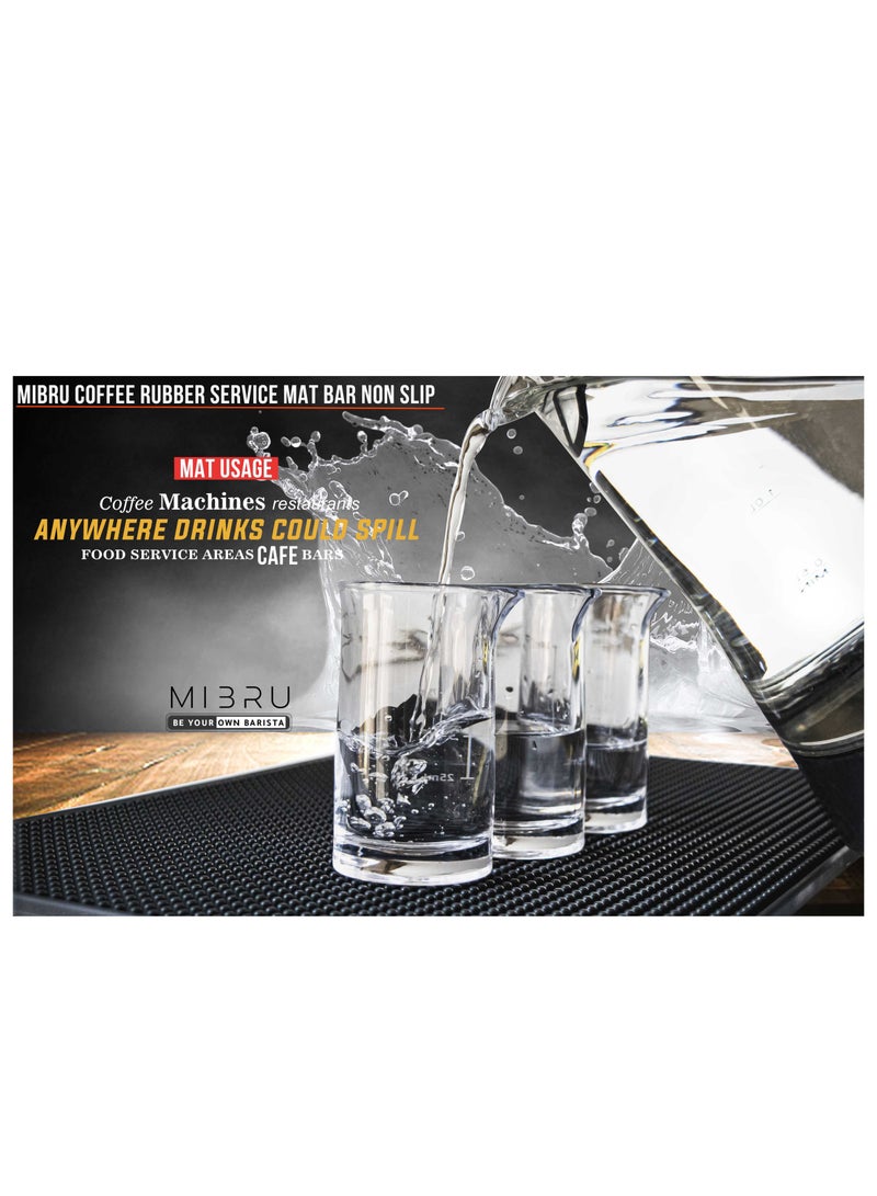 Drying coffee Rubber Service mat suitable for baristas Black 30 x 45 cm  - Image 4