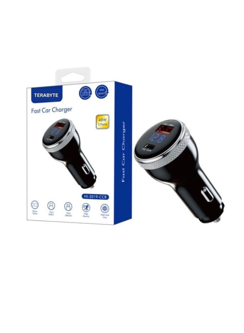 Terabyte Fast Car Charger 2 Ports 48W - Image 1