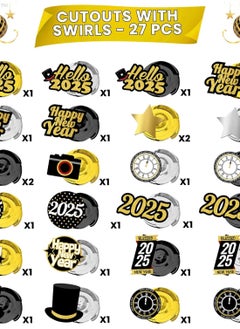 KATCHON Happy New Year Hanging Swirl Decorations - Pack of 40, Sturdy | Happy New Year Decorations 2025 Hanging Swirl | 2025 New Years Decorations | NYE Decorations...  - Image 2
