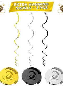 KATCHON Happy New Year Hanging Swirl Decorations - Pack of 40, Sturdy | Happy New Year Decorations 2025 Hanging Swirl | 2025 New Years Decorations | NYE Decorations...  - Image 3