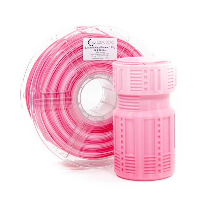 Cookiecad PLA Filament 175mm 1kg Rainbow Multicolor 3D Printer Filament Pink Ombre PLA