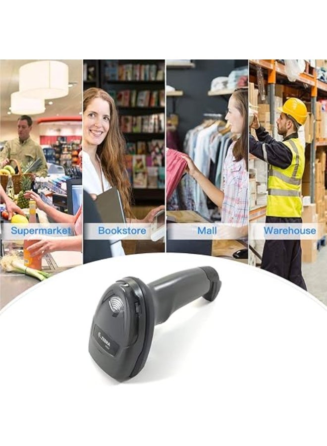 زيبرا Zebra Symbol DS2278-SR Wireless Bluetooth Scanner/Imager, Includes Cradle and Heavy-Duty Shielded 7FT USB Cable - Image 3